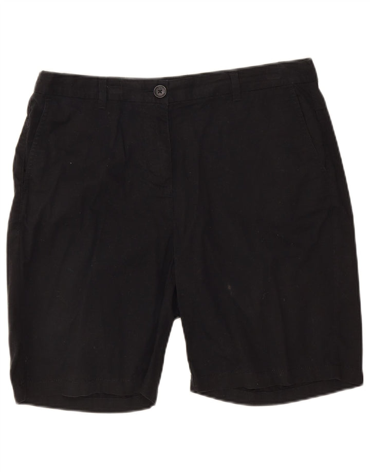 Marks & Spencer Damen Chinoshorts UK 12 Medium W30 Schwarze Baumwolle