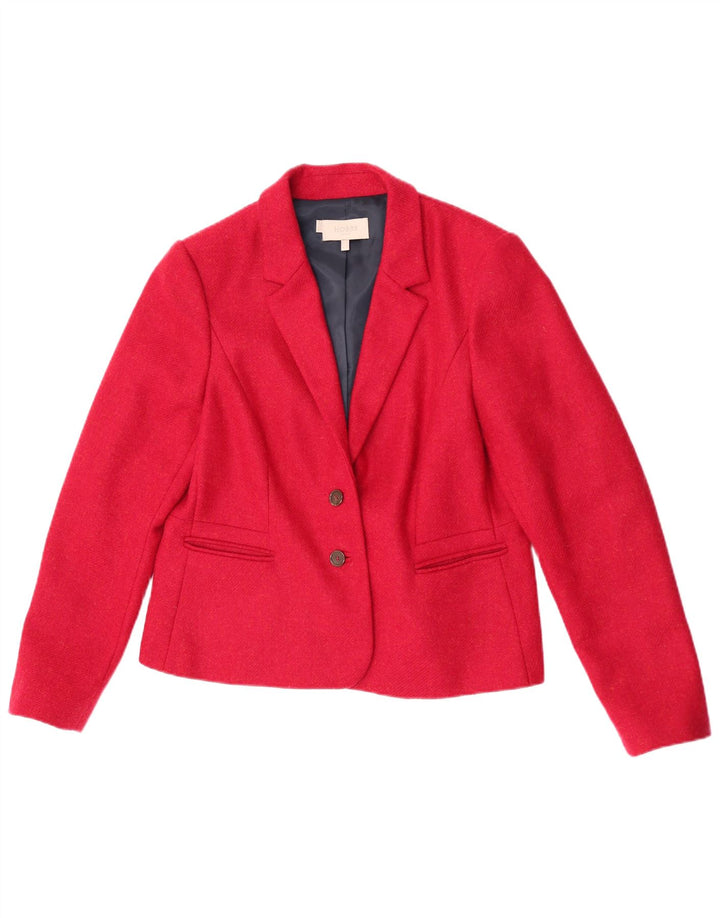 Hobbs Damen 2-Knopf-Blazerjacke UK 16 Große rote Wolle