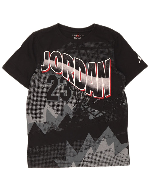 Jordan Boys Air Graphic T-Shirt Top, 12–13 Jahre, groß, schwarze Baumwolle