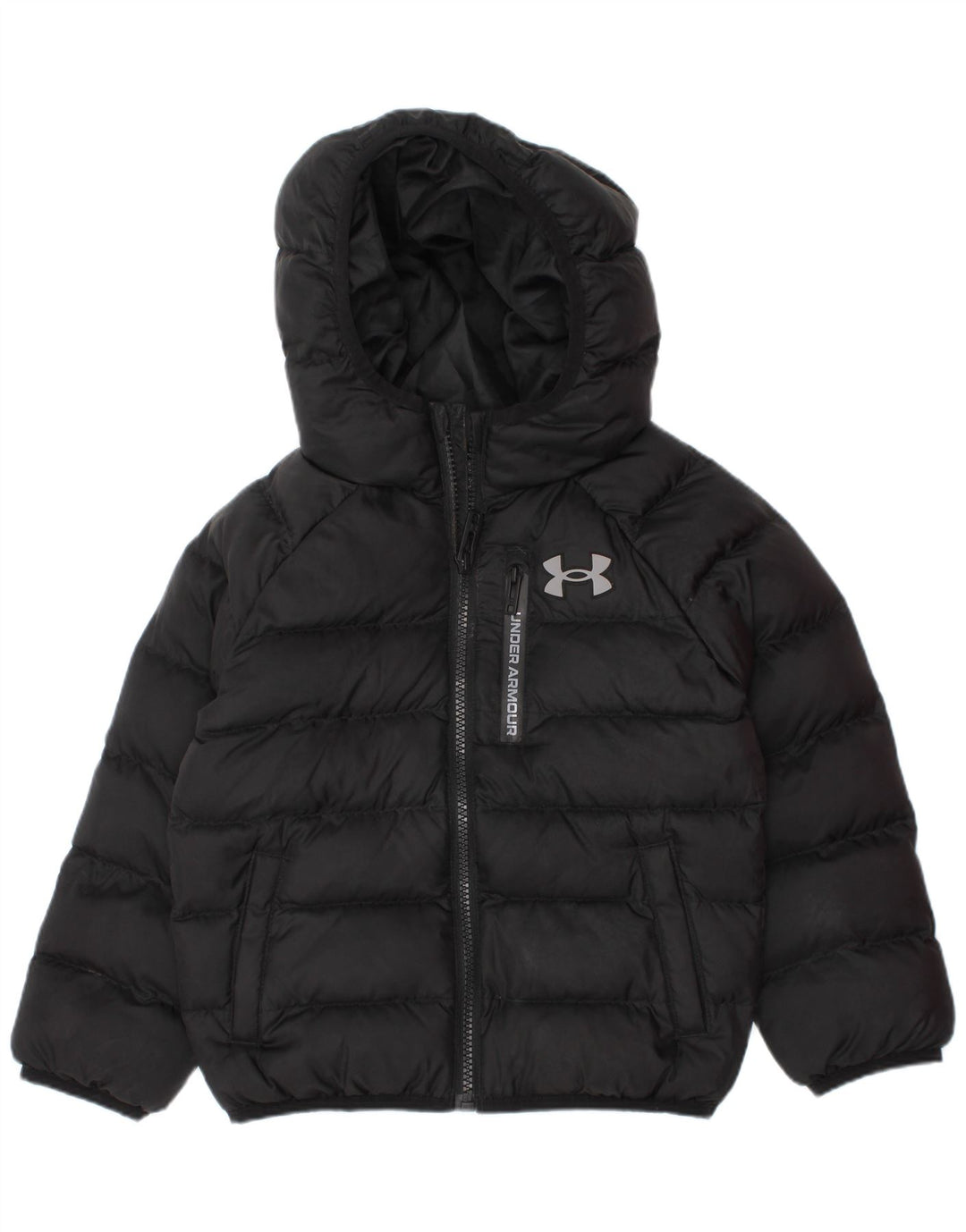 Under Armour Jungen-Jacke mit Kapuze, 2–3 Jahre, schwarzes Polyester