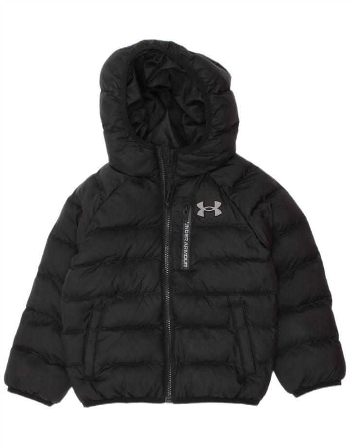 Under Armour Jungen-Jacke mit Kapuze, 2–3 Jahre, schwarzes Polyester