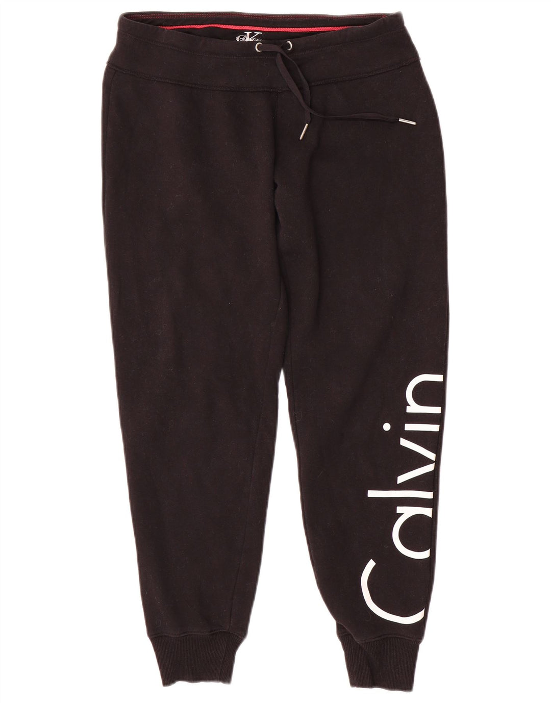 CALVIN KLEIN Damen Grafik-Trainingshose, Jogginghose, Gr. 10, Größe S, Schwarz