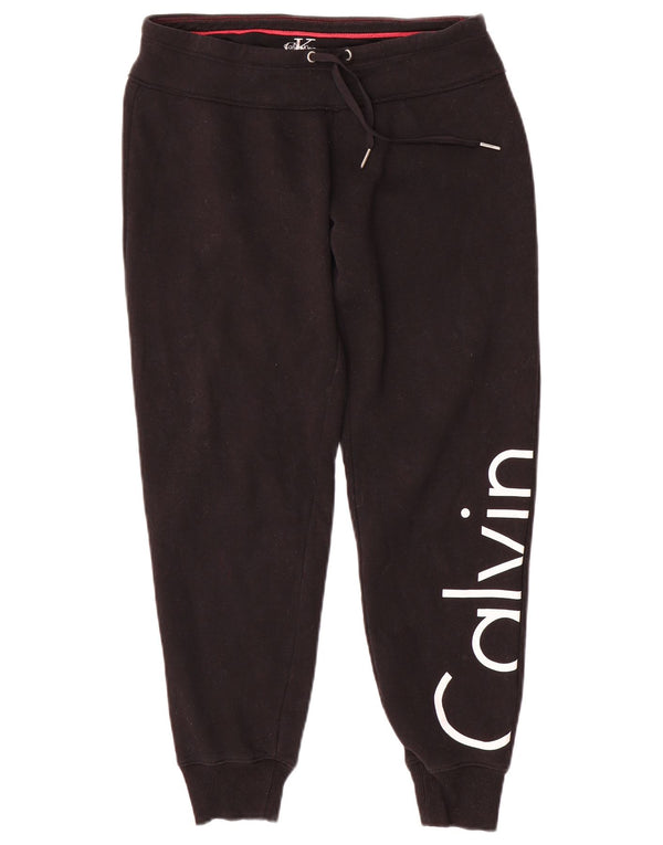 CALVIN KLEIN Damen Grafik-Trainingshose, Jogginghose, Gr. 10, Größe S, Schwarz