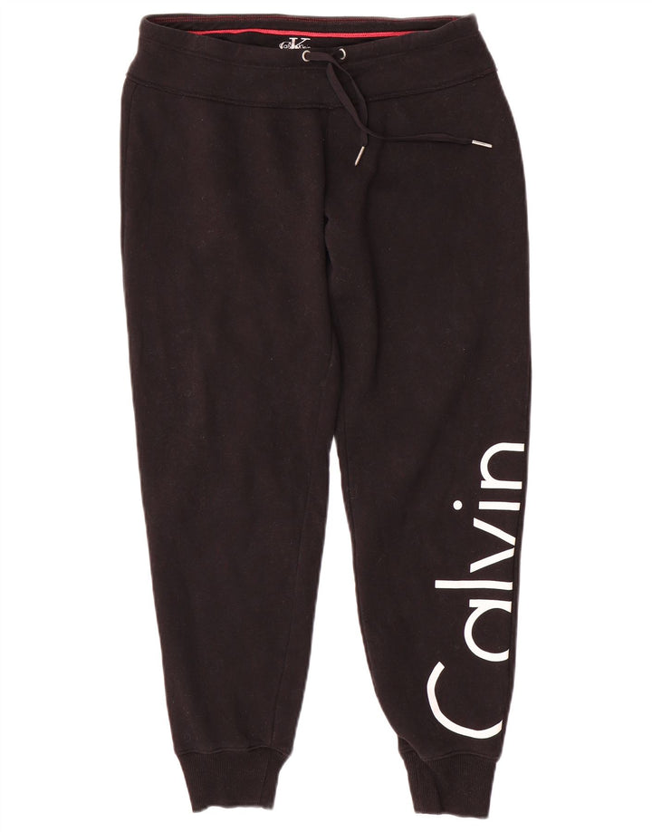 CALVIN KLEIN Damen Grafik-Trainingshose, Jogginghose, Gr. 10, Größe S, Schwarz