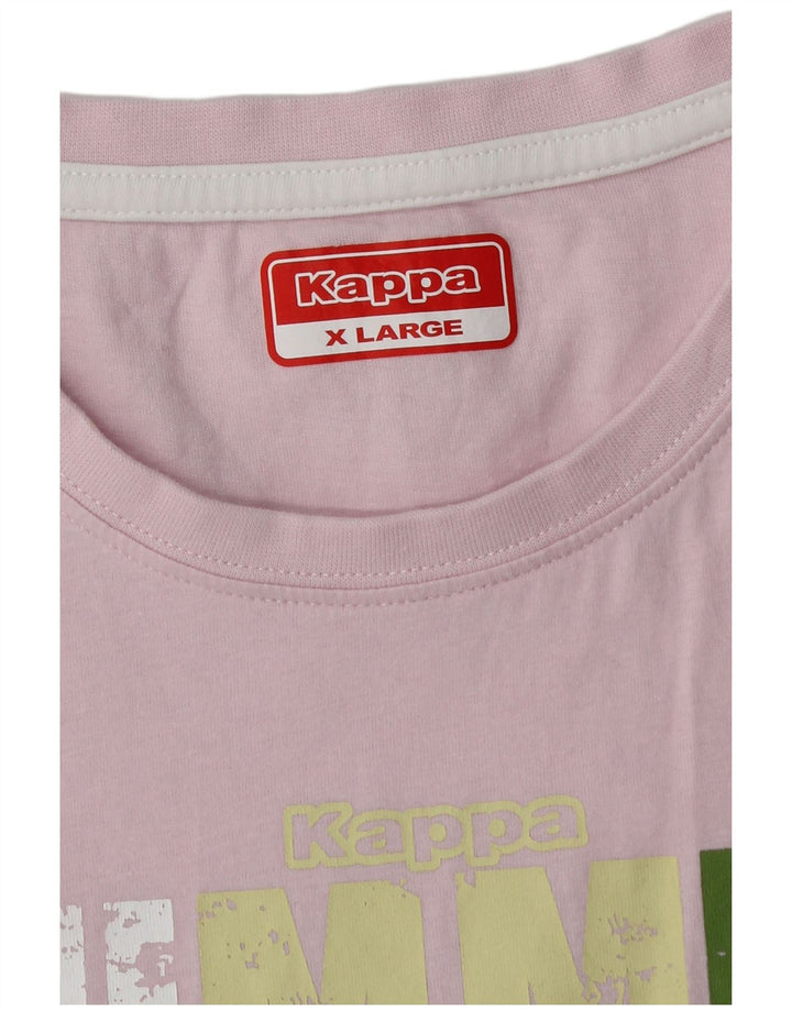 Kappa Damen Grafik T-Shirt Top UK 18 XL Lila