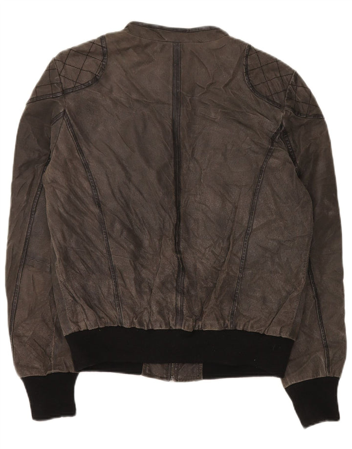 MAZE Herren Wildleder Bomberjacke UK 38 Mittelgraues Leder