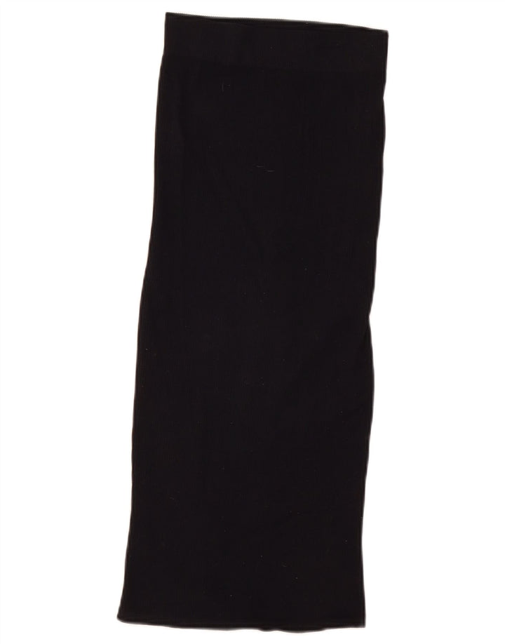 Zara Damen Maxirock Small W26 Schwarzes Nylon