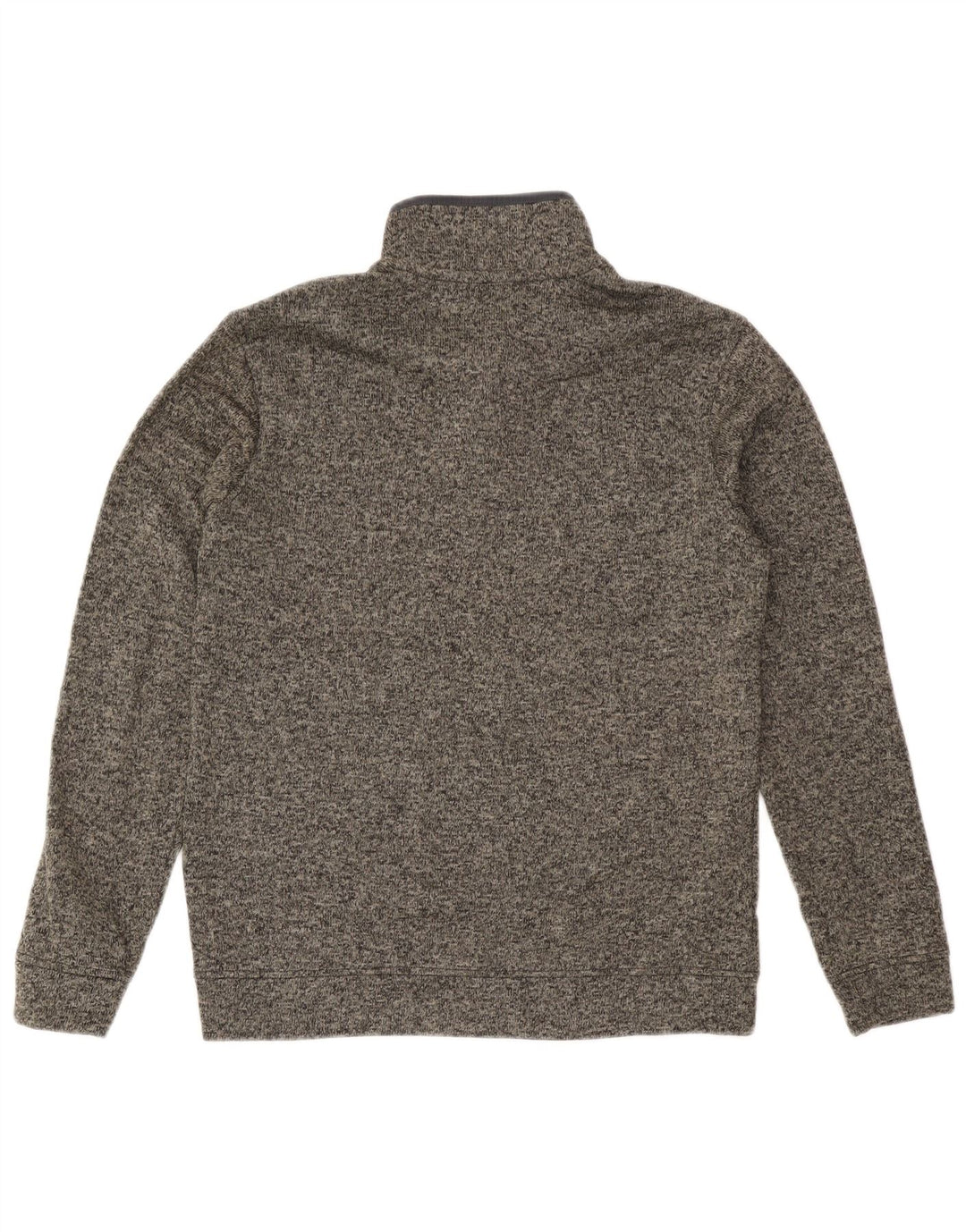 Eddie Bauer Herren-Sweatshirt mit Knopfkragen, Mittelgrau meliert