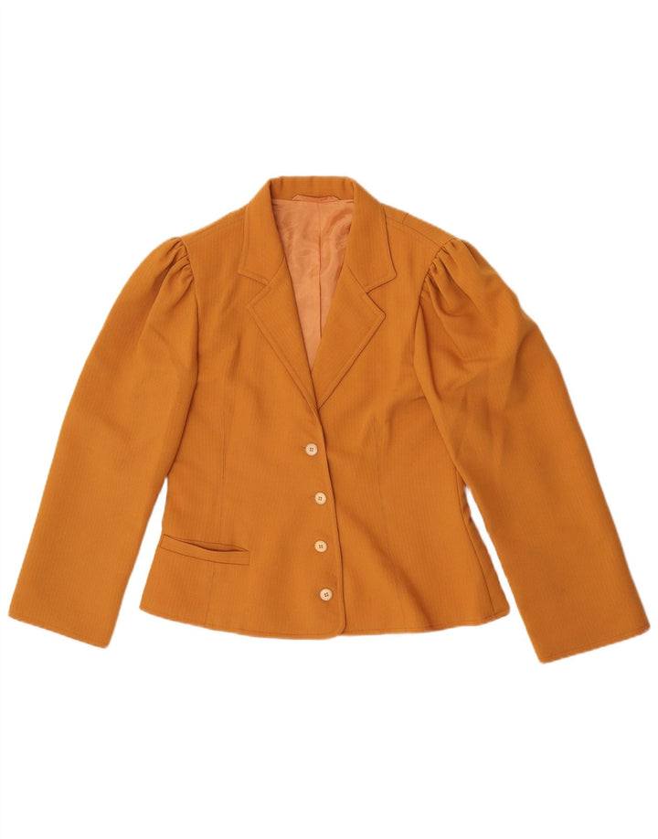 Vintage Damen 4-Knopf-2-teiliges Set UK 10 Small Orange
