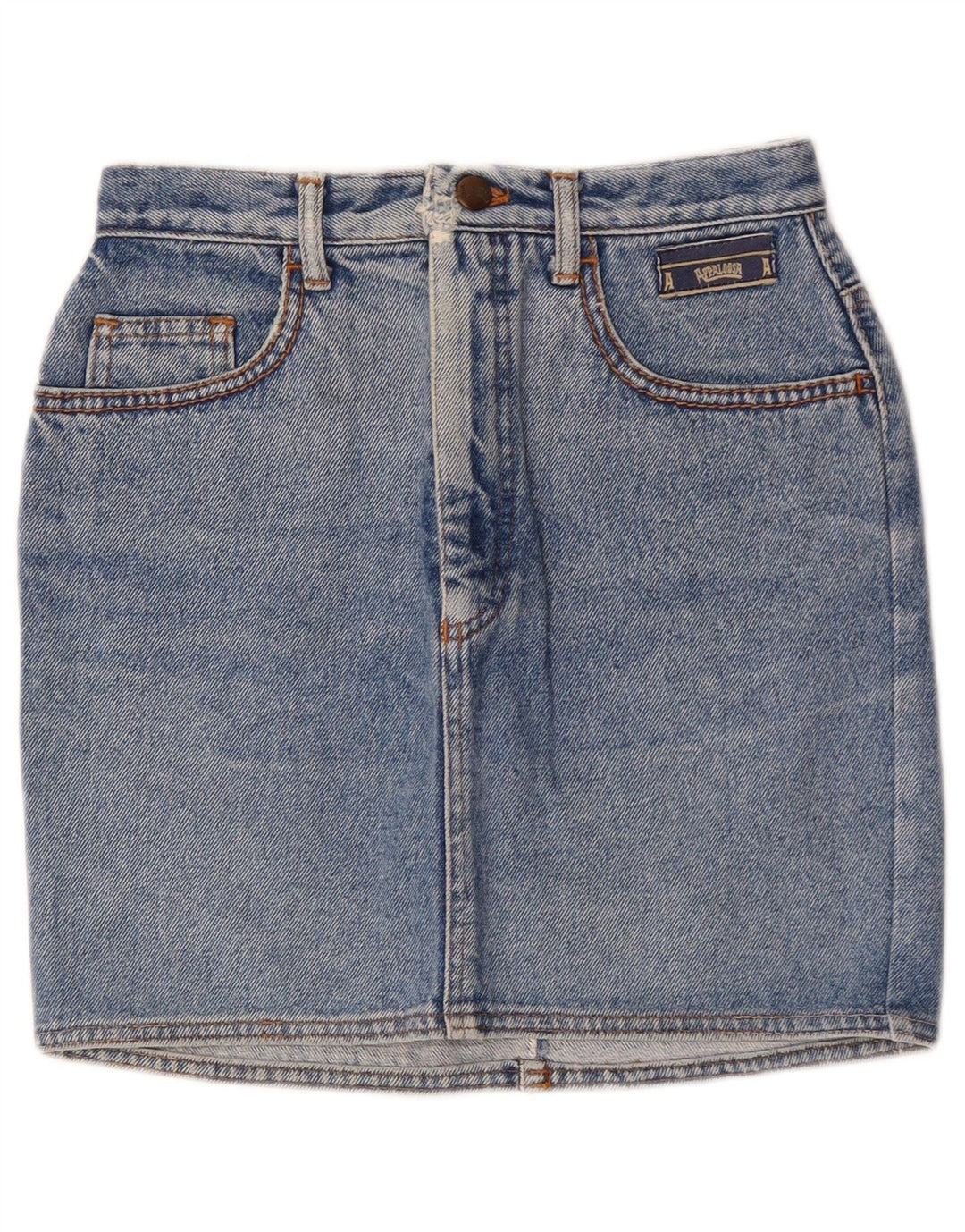 Vintage Damen Mini Jeansrock W26 Klein Blau