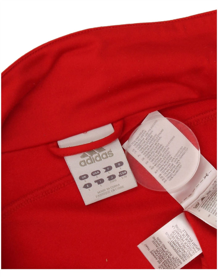 Adidas Herren Climalite Trainingsanzug Top Jacke Großes rotes Polyester