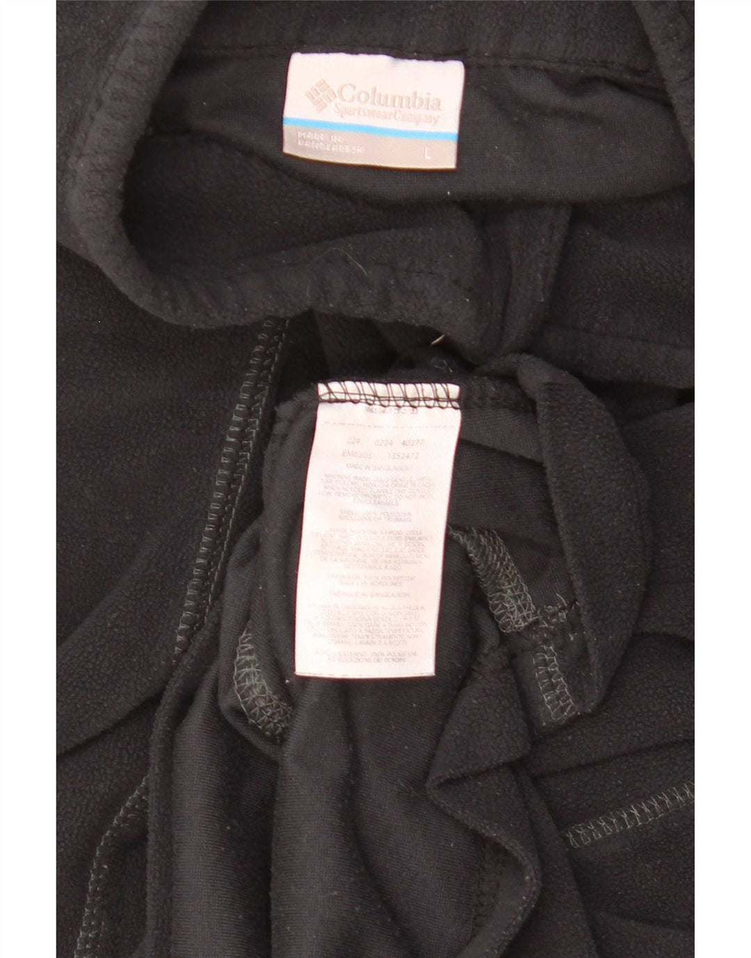Columbia Herren-Fleecepullover mit Reißverschluss am Hals, groß, aus schwarzem Polyester