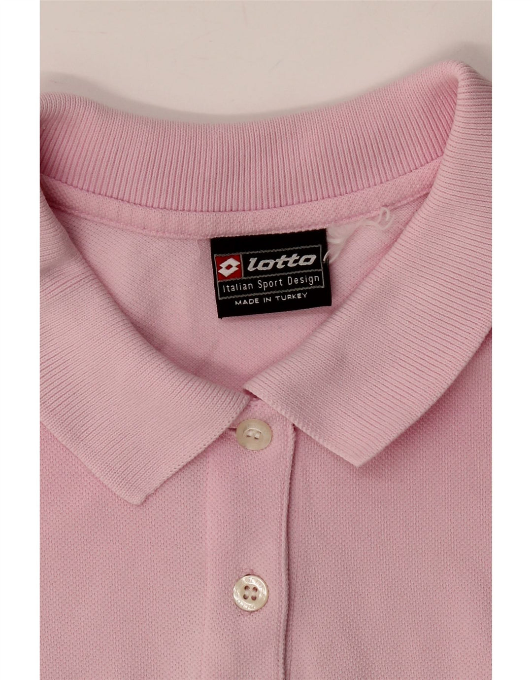 LOTTO Womens Polo Shirt UK 14 Large Pink Vintage Lotto and Second-Hand Lotto from Messina Hembry 
