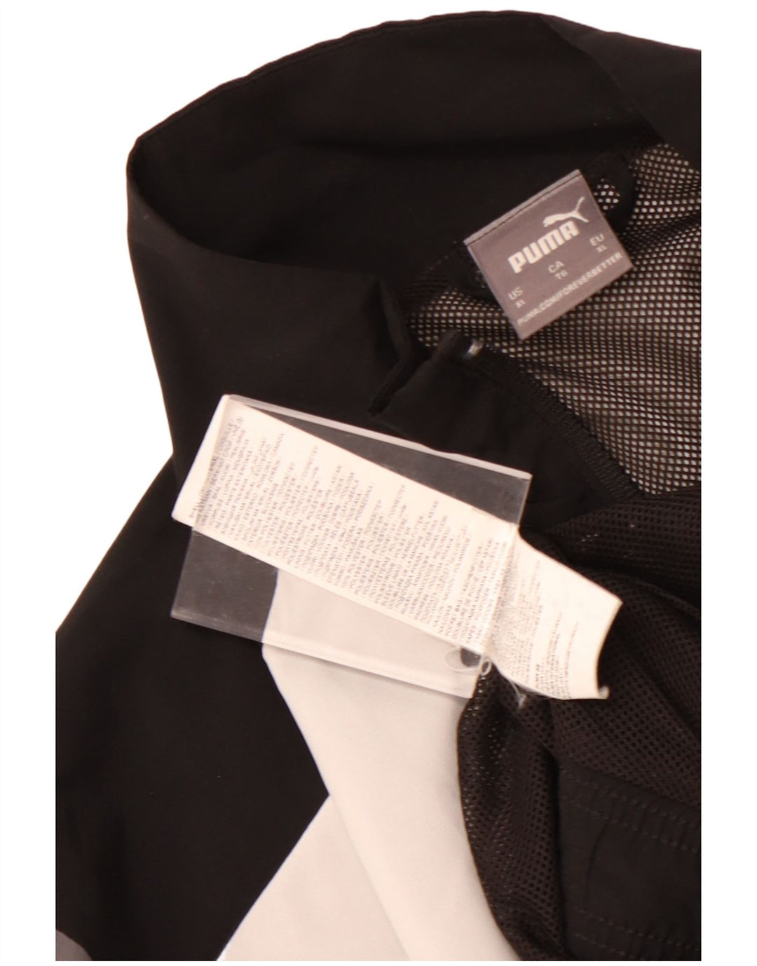 Puma Herren-Trainingsanzug-Top-Jacke XL, schwarzes Farbblock-Polyester