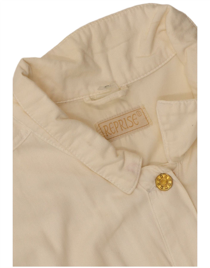 Reprise Damen Jeansweste UK 16 Large Off White