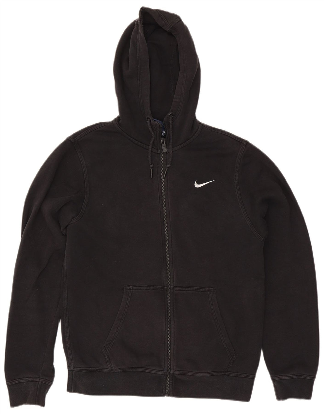 Nike Herren-Kapuzenpullover mit Reißverschluss, Größe S, schwarze Baumwolle