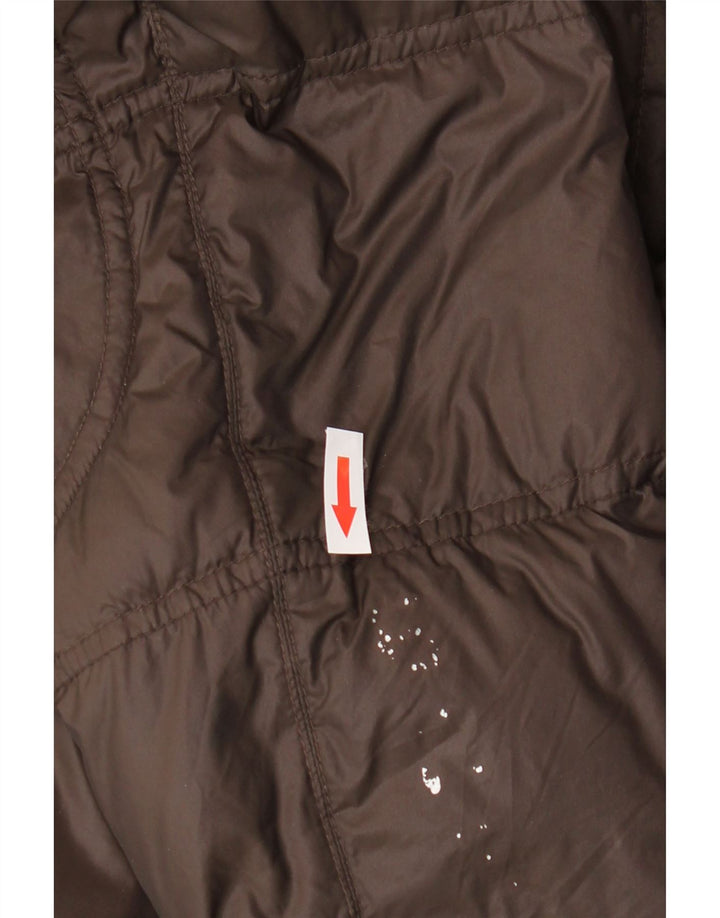 Brema Herren-Jacke mit Kapuze, gepolstert, IT 52 XL, braunes Nylon