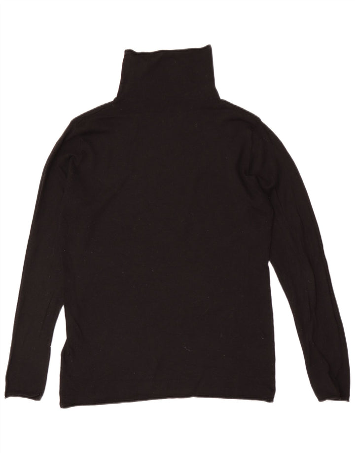 H&M Damen Top Langarm UK 14 Medium Schwarz Modal