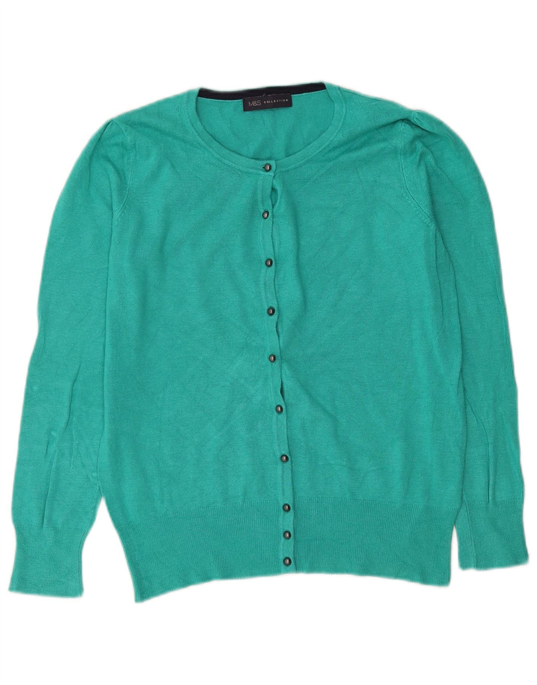 Marks & Spencer Damen-Cardigan-Pullover UK 12 Medium Türkis Viskose