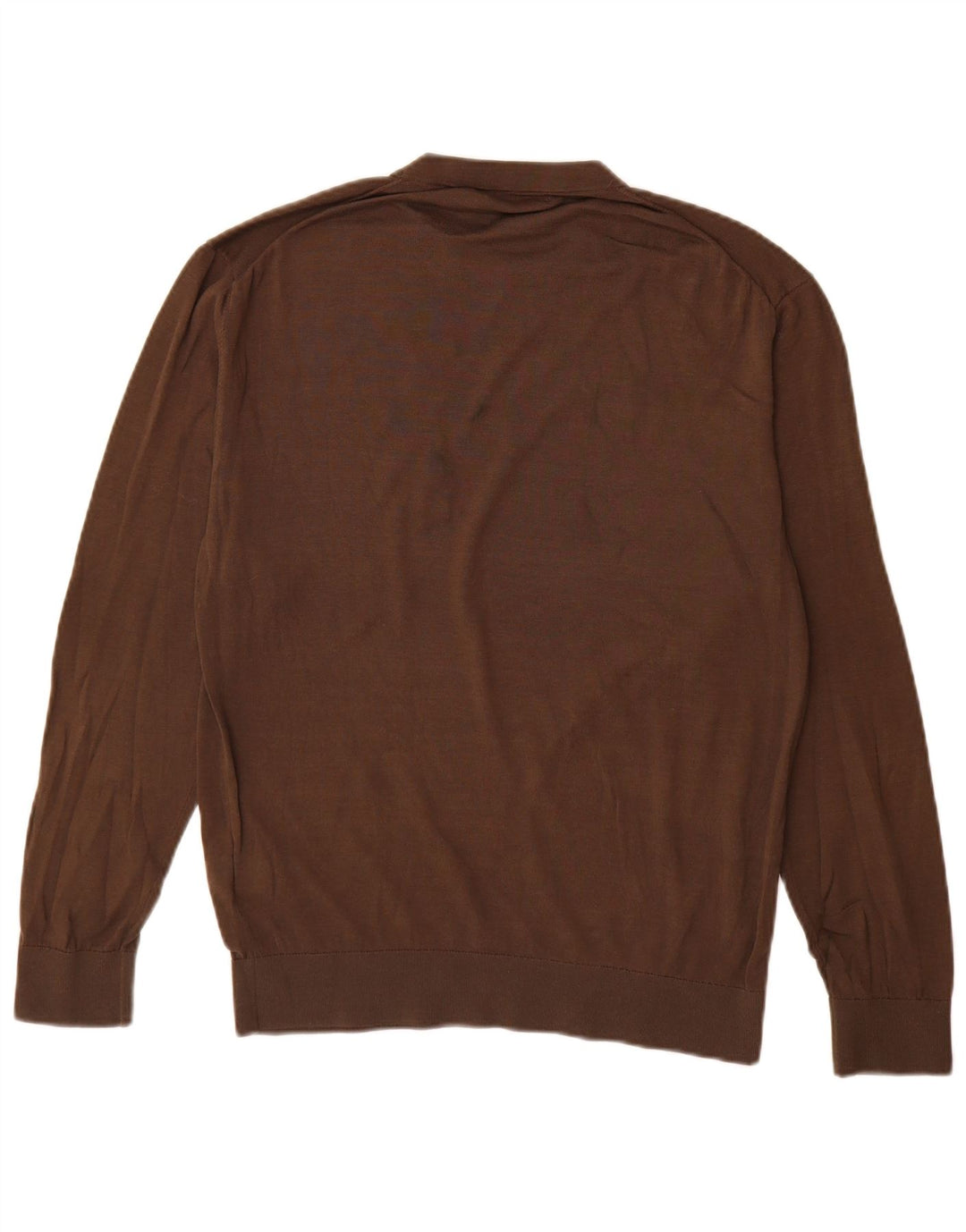 Zara Herren-Pullover mit Rundhalsausschnitt, mittelbraune Baumwolle