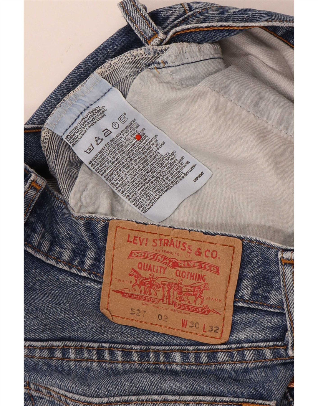 Levi's Herren 527 Bootcut Jeans W30 L32 Blaue Baumwolle