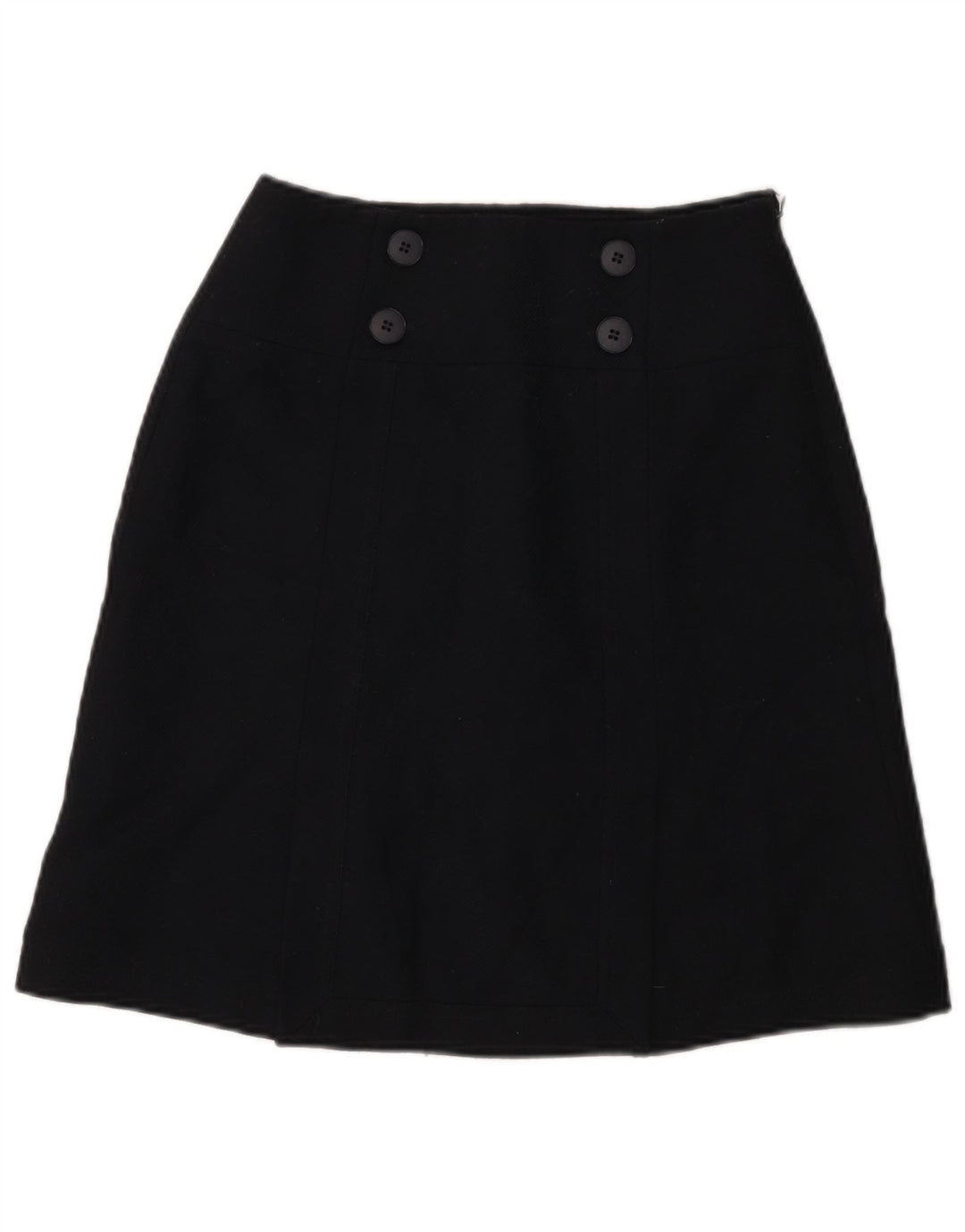 Hobbs Damen A-Linienrock UK 8 Small W26 Marineblaue Wolle