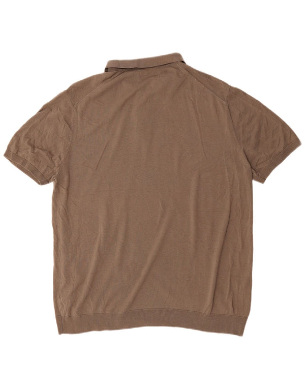 Marks & Spencer Herren Autograph Poloshirt XL Grau Seide