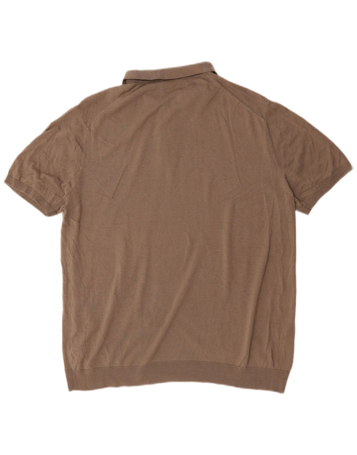 Marks & Spencer Herren Autograph Poloshirt XL Grau Seide