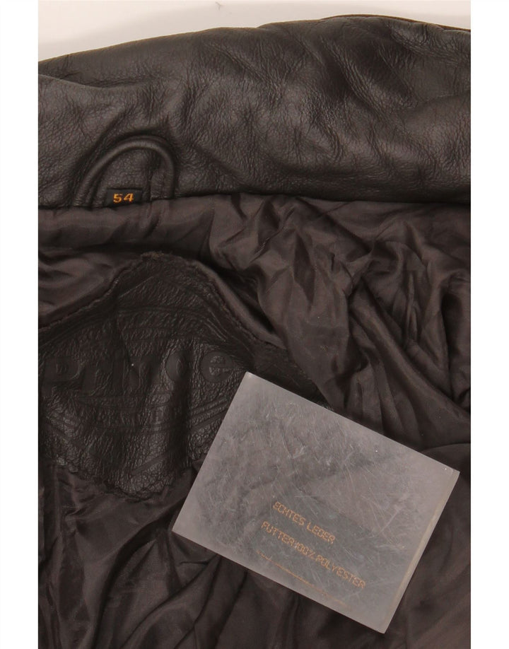 PRINCE Herren Lederweste IT 54 2XL Schwarzes Leder