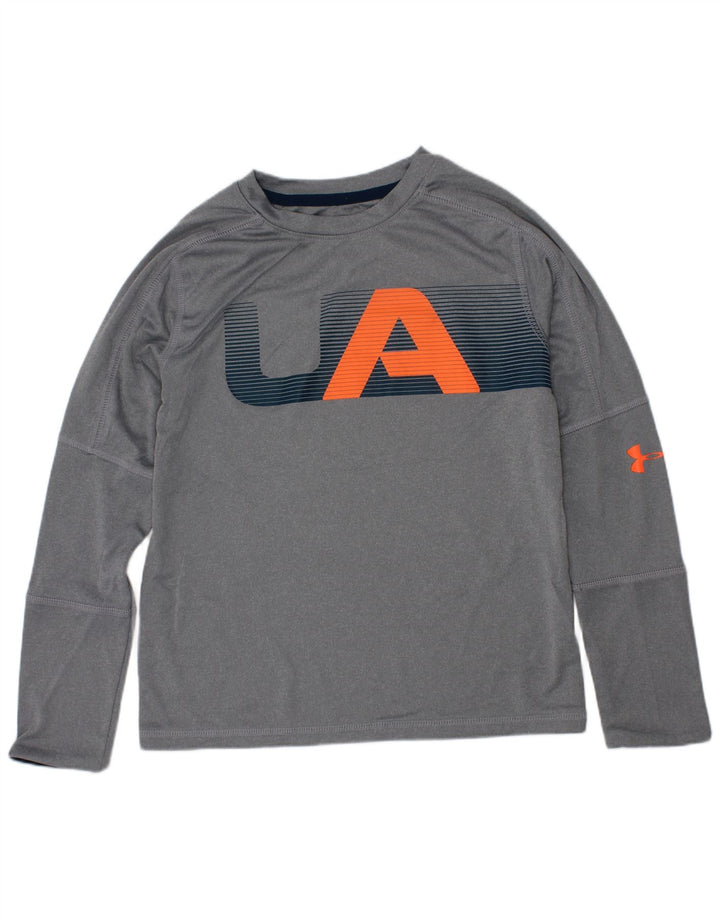 Under Armour Jungen Graphic Top Langarm 6–7 Jahre XS Grau
