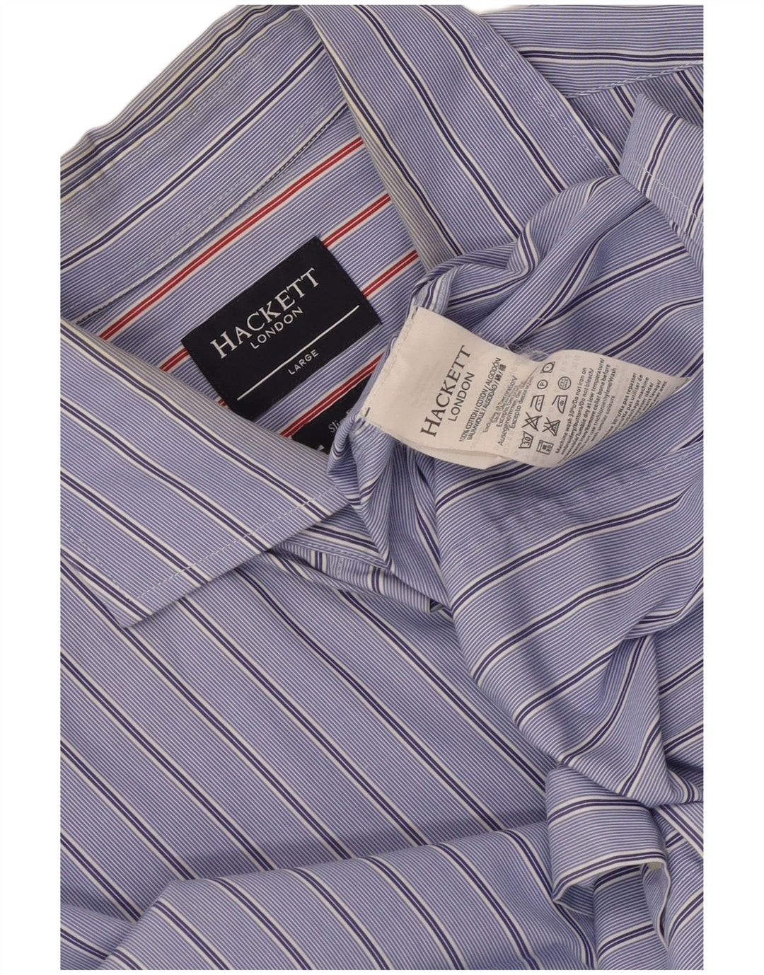Hackett Herren-Slim-Fit-Hemd, groß, blau gestreift, Baumwolle