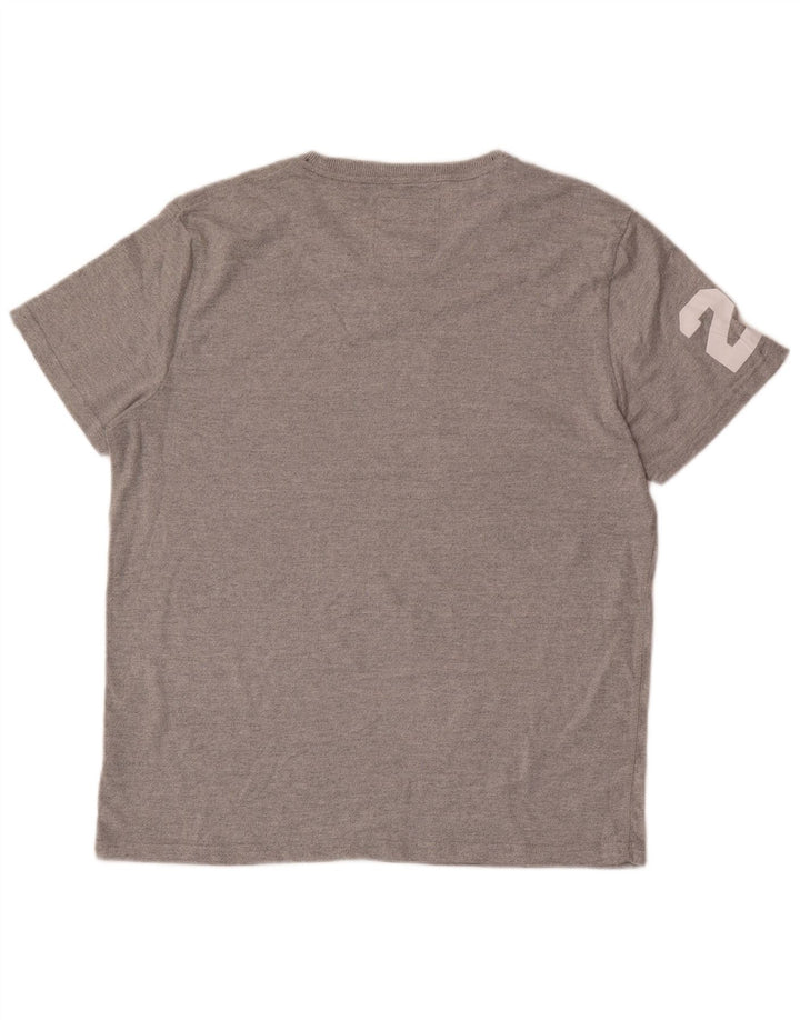Superdry Herren Grafik-T-Shirt-Oberteil 2XL aus grauer Baumwolle