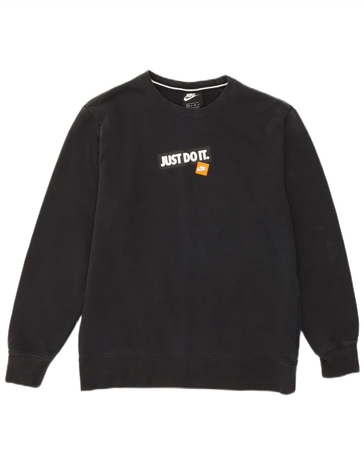 NIKE Herren-Sweatshirt mit Grafik, XS, schwarze Baumwolle