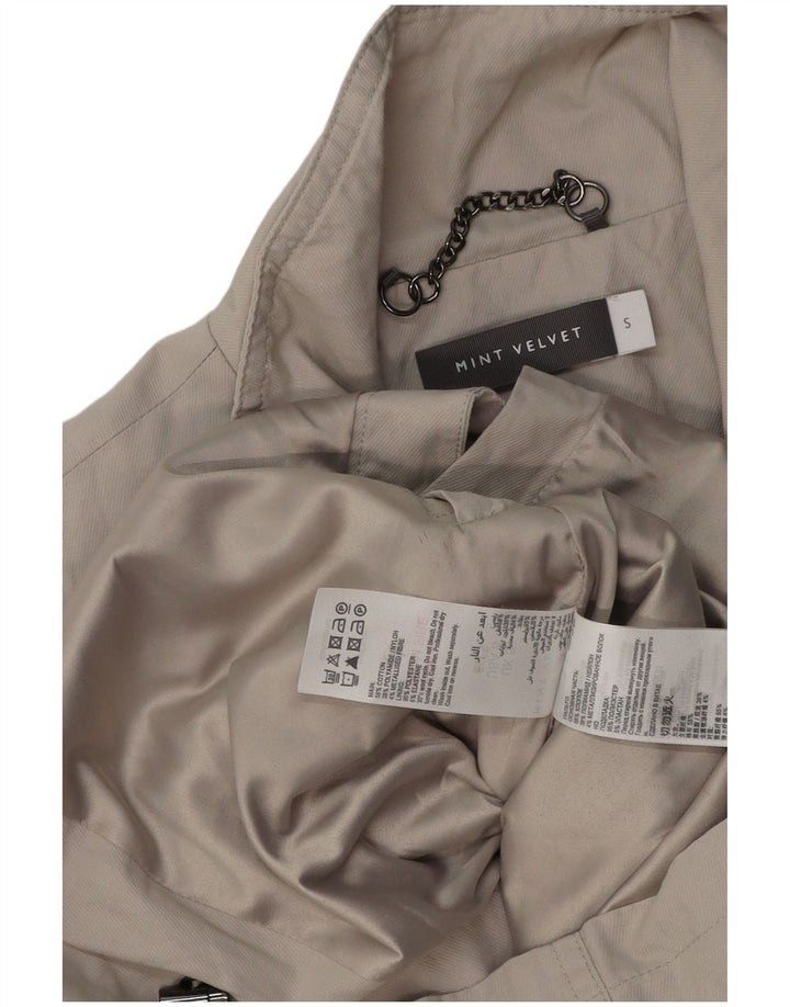 MINT VELVET Damen-Utility-Jacke UK 10 Small Graue Baumwolle