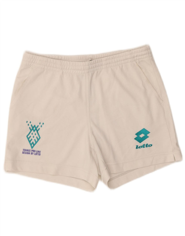 Lotto Herren-Sportshorts mit Grafik, mittelweißes Polyester