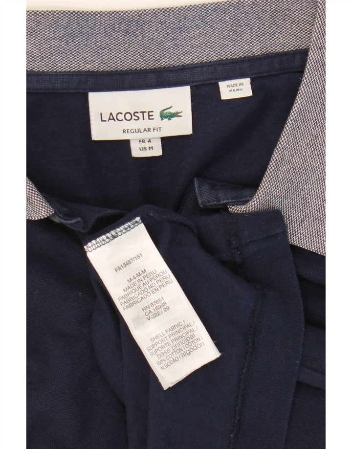 Lacoste Herren-Poloshirt mit normaler Passform, Größe 4, mittelmarineblaue Baumwolle