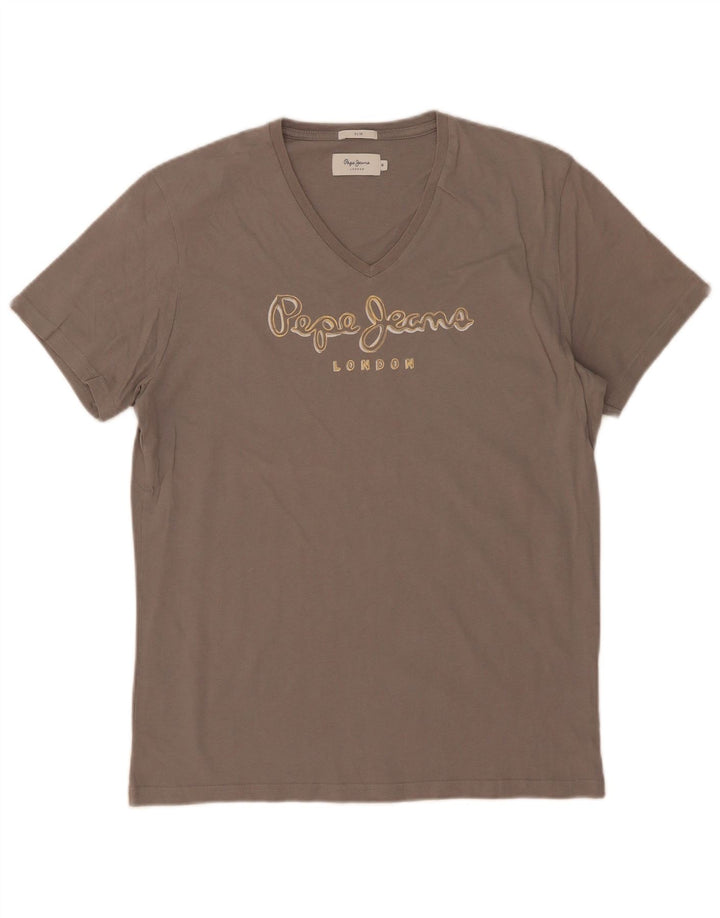 PEPE Jeans Herren Slim Graphic T-Shirt Top Mittelgrau
