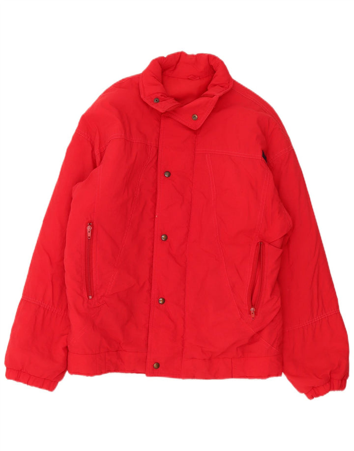 Vintage Herren Wattierte Jacke UK 44 2XL Rot Polyamid