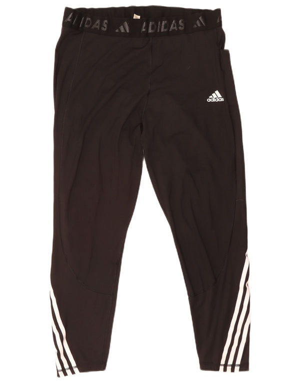 Nike Womens Graphic Leggings UK 24/26 2XL Schwarze Baumwolle