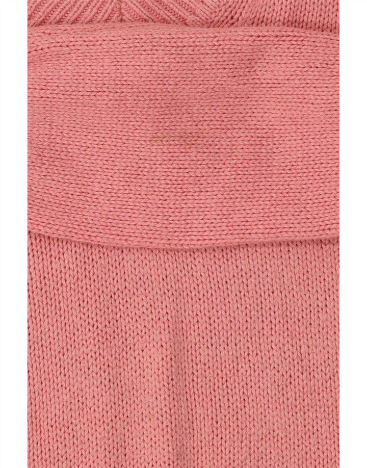 Marks & Spencer Damen-Pullover mit V-Ausschnitt, UK 14, mittelrosa, Baumwolle