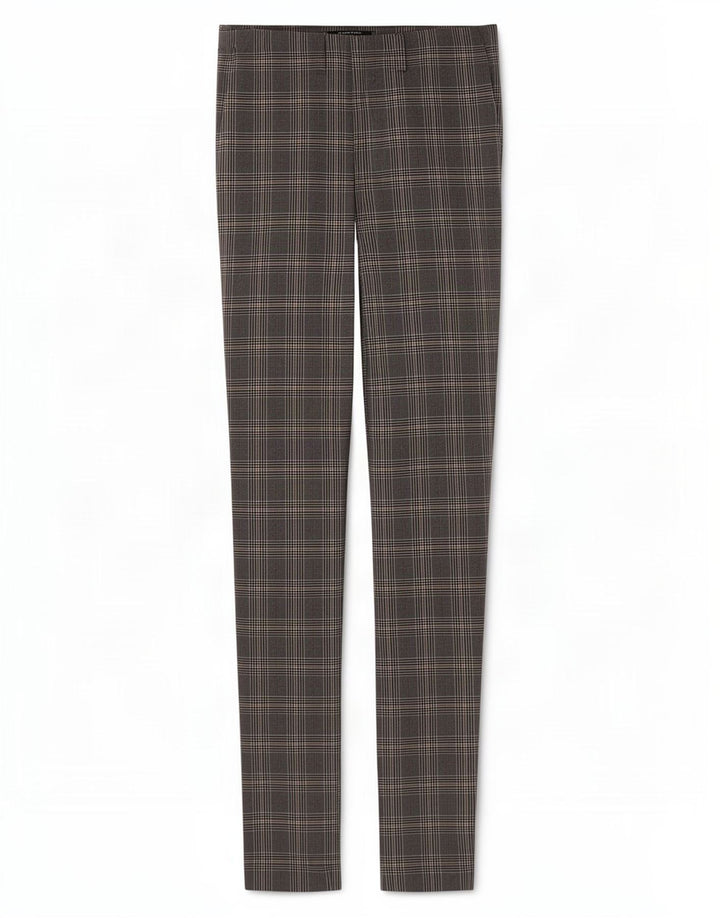 Zara Damen Leggings UK 14 Mittelgraue Hahnentritt-Viskose