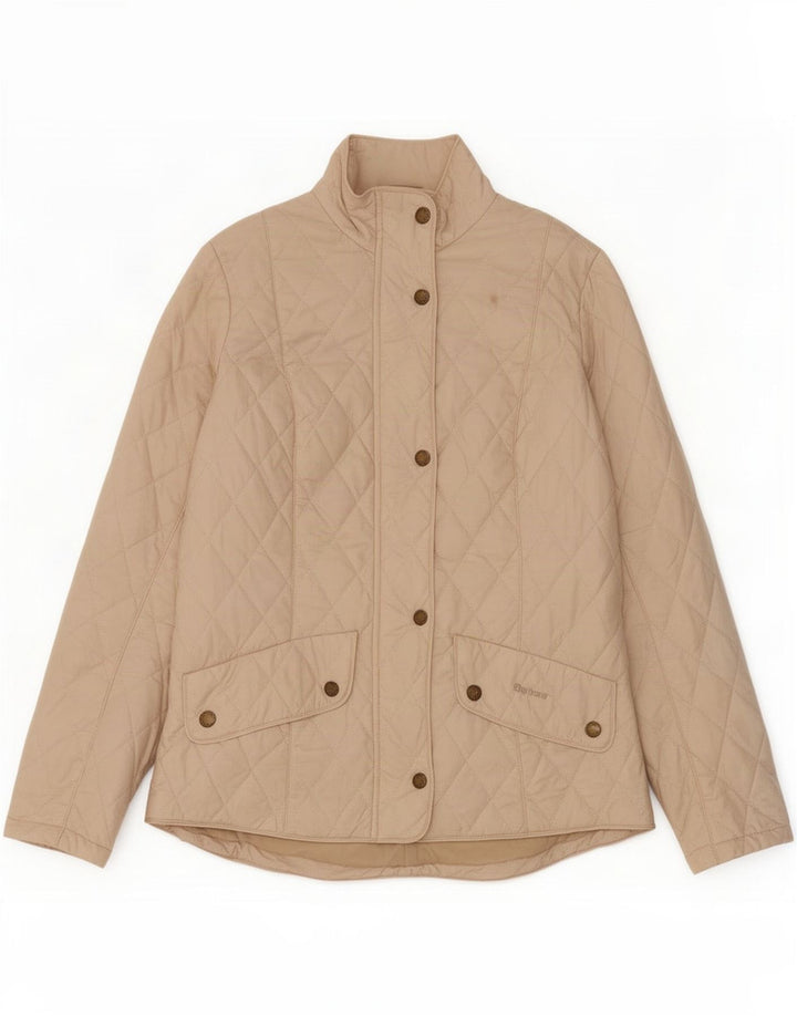 Barbour Damen Steppjacke UK 14 Large Beige Nylon