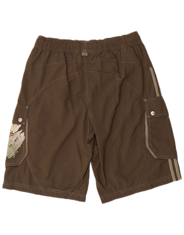 ADIDAS Herren Graphic Cargo Shorts Medium W32 Braunes Nylon
