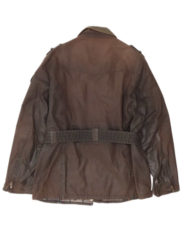 Barbour Damen-Militärjacke aus gewachster Baumwolle, Gr. 14, Braun