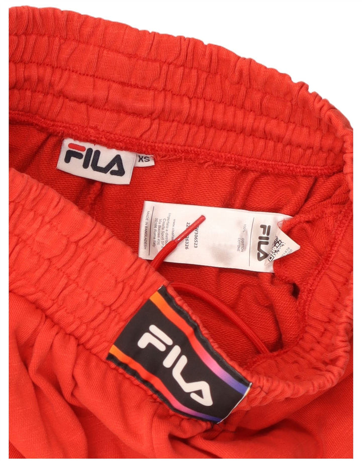 FILA Herren Graphic Sport Shorts XS Rote Baumwolle