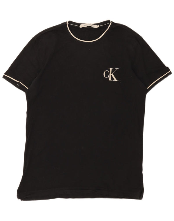 Calvin Klein Jeans Herren T-Shirt Top Large Schwarz Baumwolle