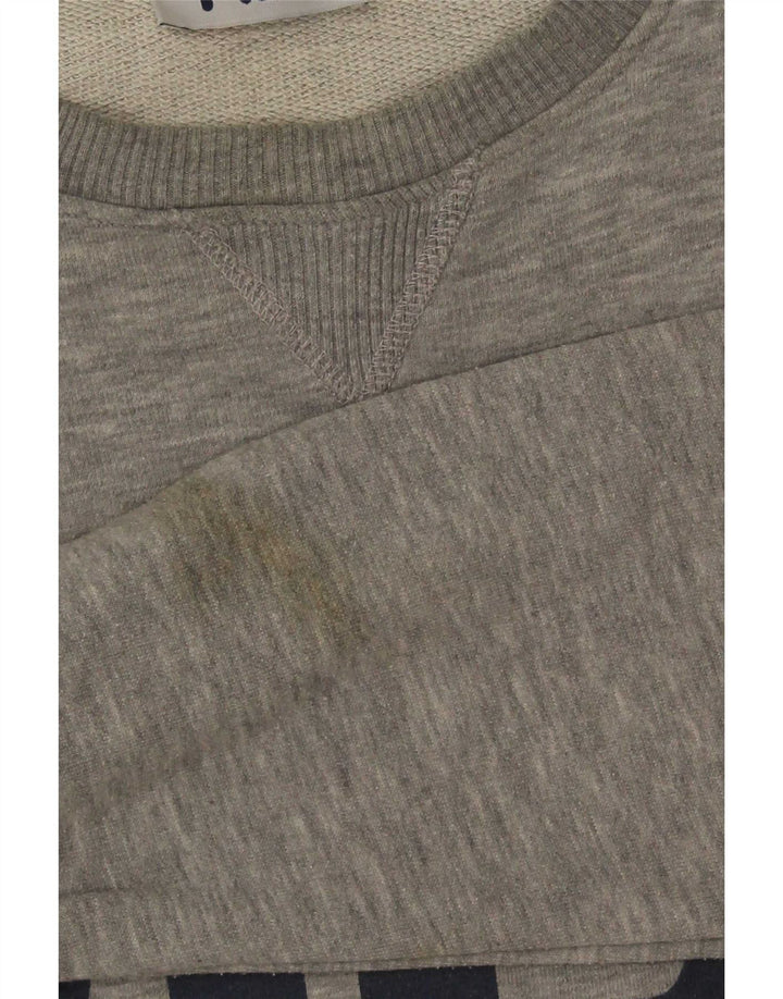 Fila Herren-Sweatshirt mit Grafik, klein, grau meliert, Baumwolle