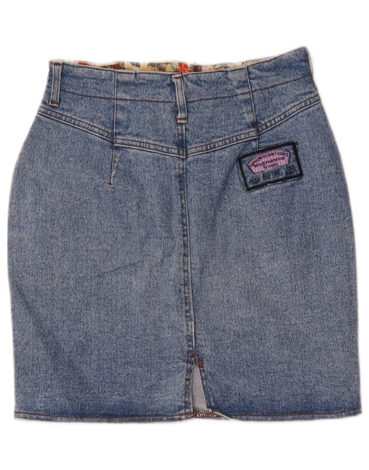 Damen-Jeansrock mit Reißverschluss, IT 44, mittelgroß, W30, blaue Baumwolle