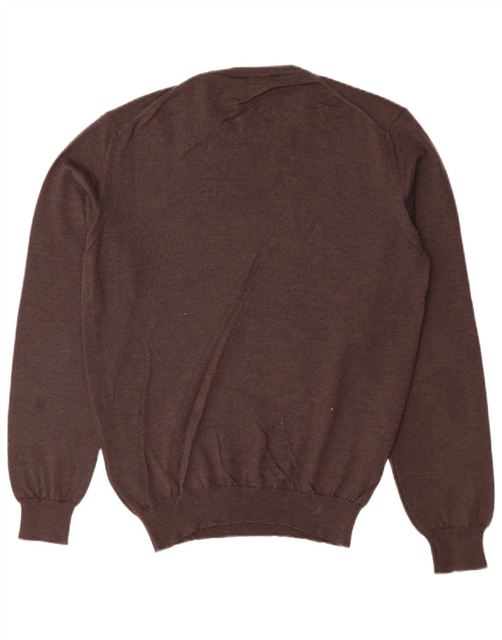 HENRY COTTONS Herren-Pullover mit Rundhalsausschnitt, Mittelbraun