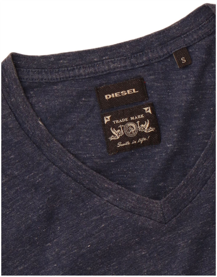 DIESEL Herren T-Shirt Top Small Marineblau meliert